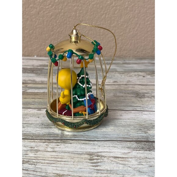 Tweety “Twee Twimmings” Cage Ornament 2000 Bradford Editions | Looney Tunes Chri - Picture 6 of 10